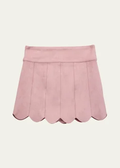KatieJ NYCGirl's Tween Autumn Scalloped Mini Skirt, Size S-L