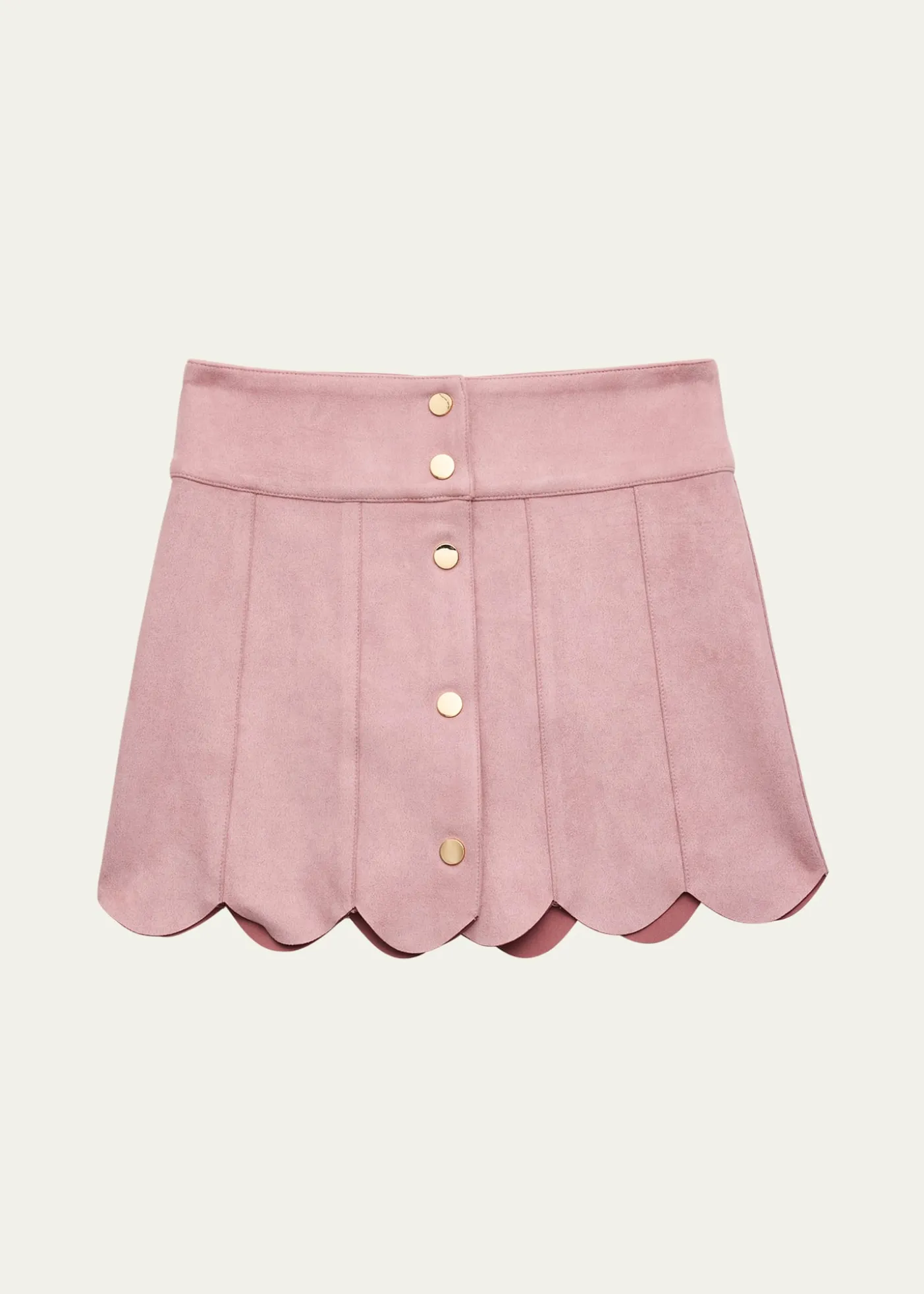 KatieJ NYCGirl's Tween Autumn Scalloped Mini Skirt, Size S-L