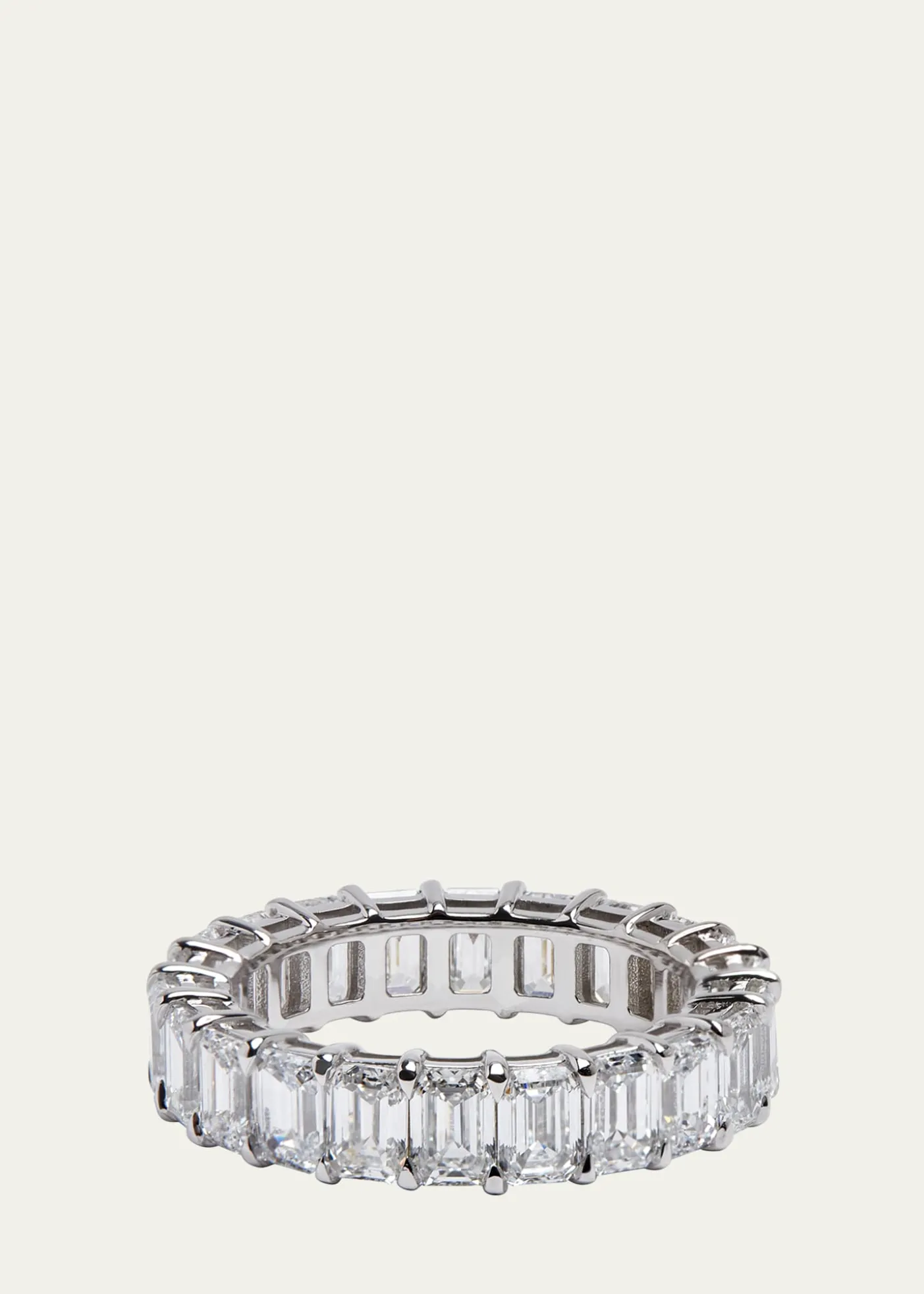 Kendall Row14K White Gold Emerald-Cut Lab Grown Diamond Eternity Band