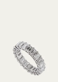 Kendall Row14K White Gold Emerald-Cut Lab Grown Diamond Eternity Band