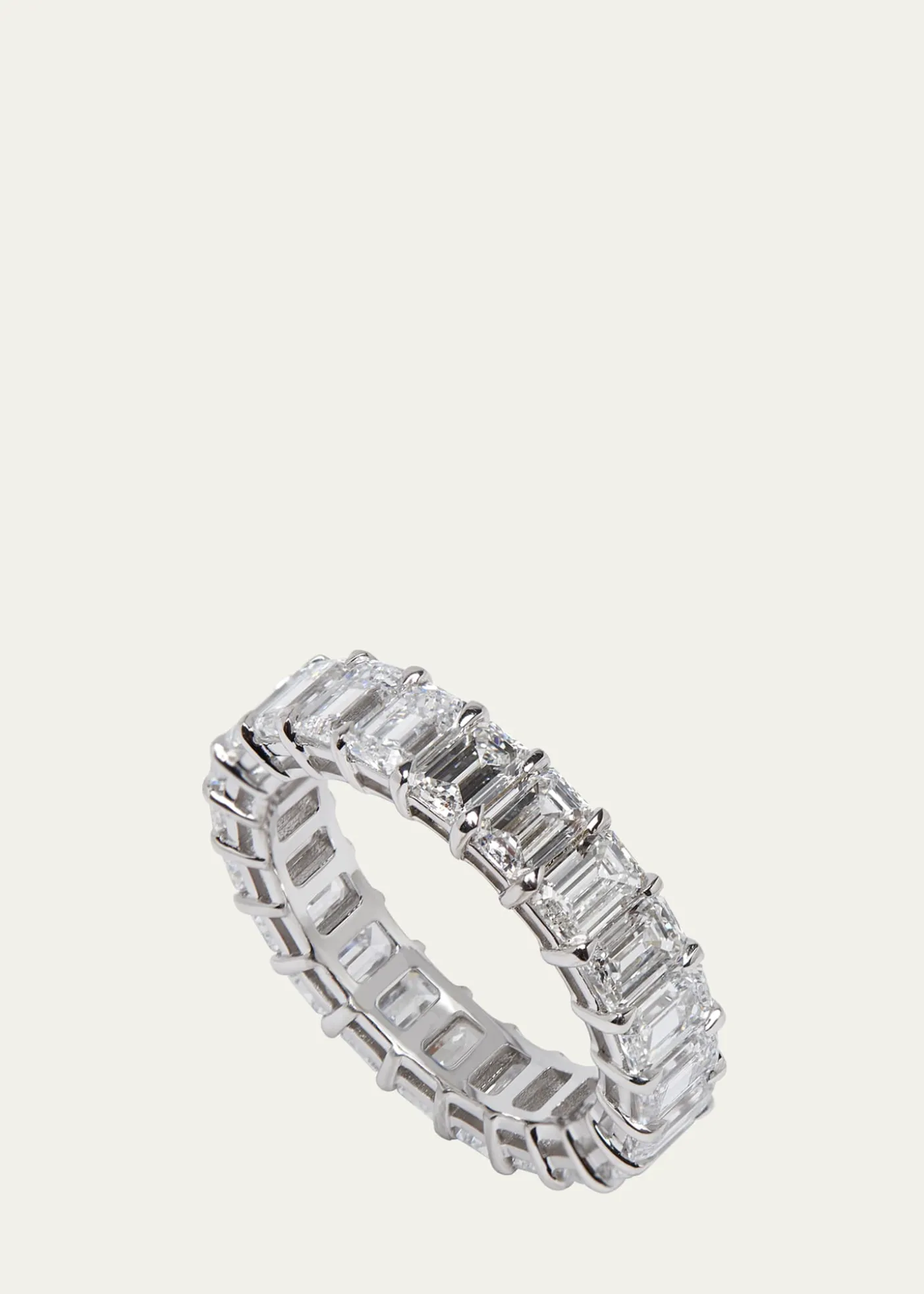 Kendall Row14K White Gold Emerald-Cut Lab Grown Diamond Eternity Band