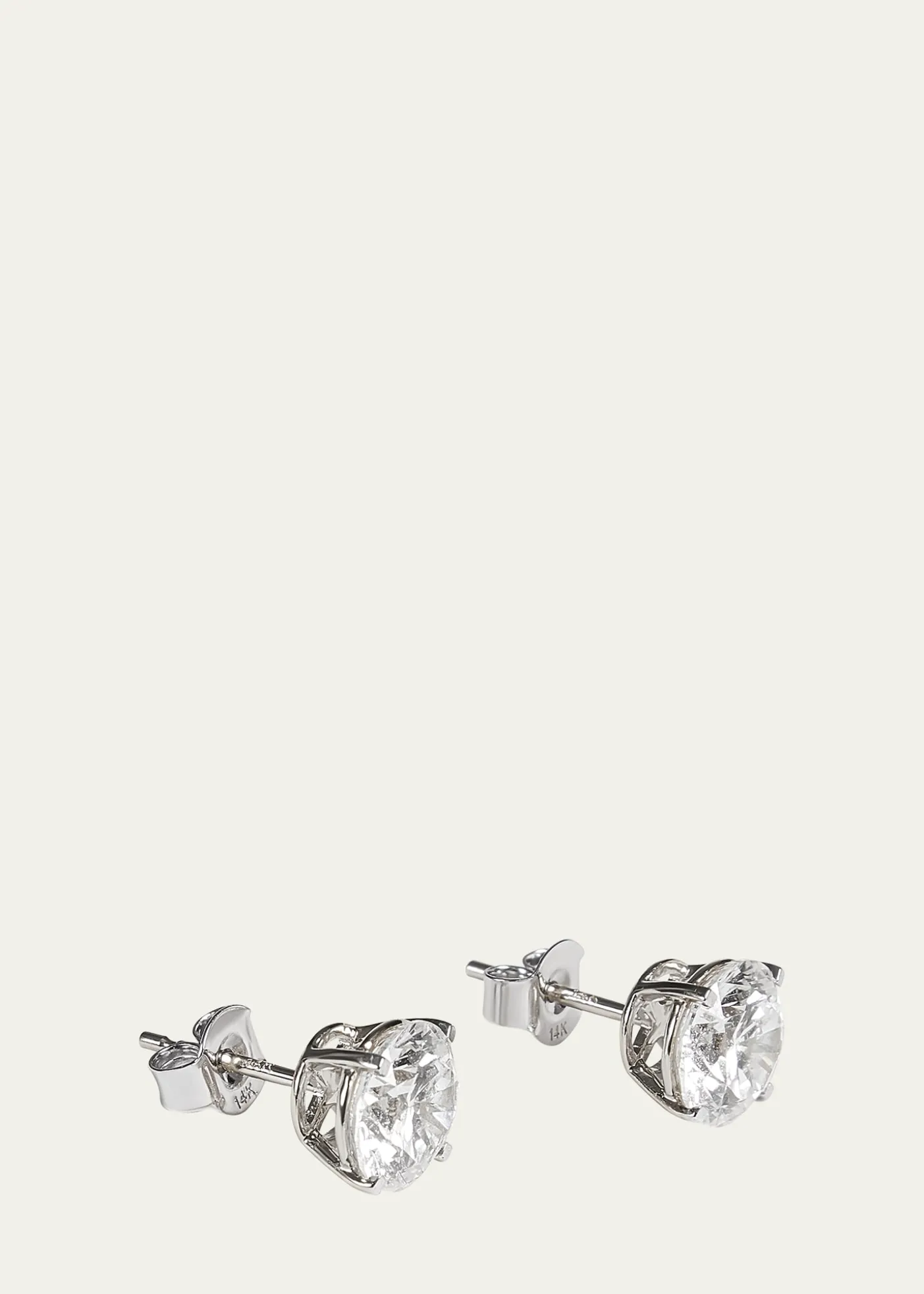 Kendall Row14K White Gold Lab Grown Diamond Stud Earrings, 4.00tcw