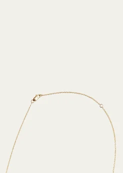 Kendall Row14K Yellow Gold Bezel Round Diamond Station Necklace, 16-18