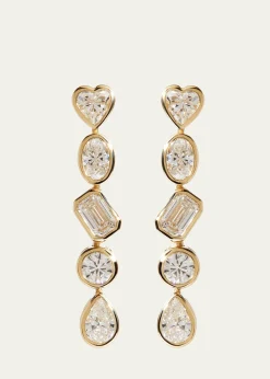 Kendall Row14K Yellow Gold Fancy Shape Lab Grown Diamond Dangle Earrings