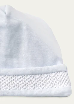 Kissy KissyBoy's Hand-Smocked Pima Cotton Baby Hat