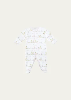 Kissy KissyNoah's Ark Printed Footie Pajamas, Size Newborn-9 Months