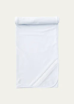 Kissy KissyBoy's Hand-Smocked Pima Cotton Baby Blanket