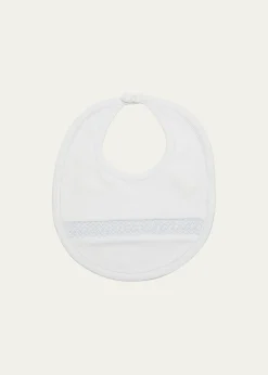 Kissy KissyBoy's Hand-Smocked Pima Cotton Baby Bib