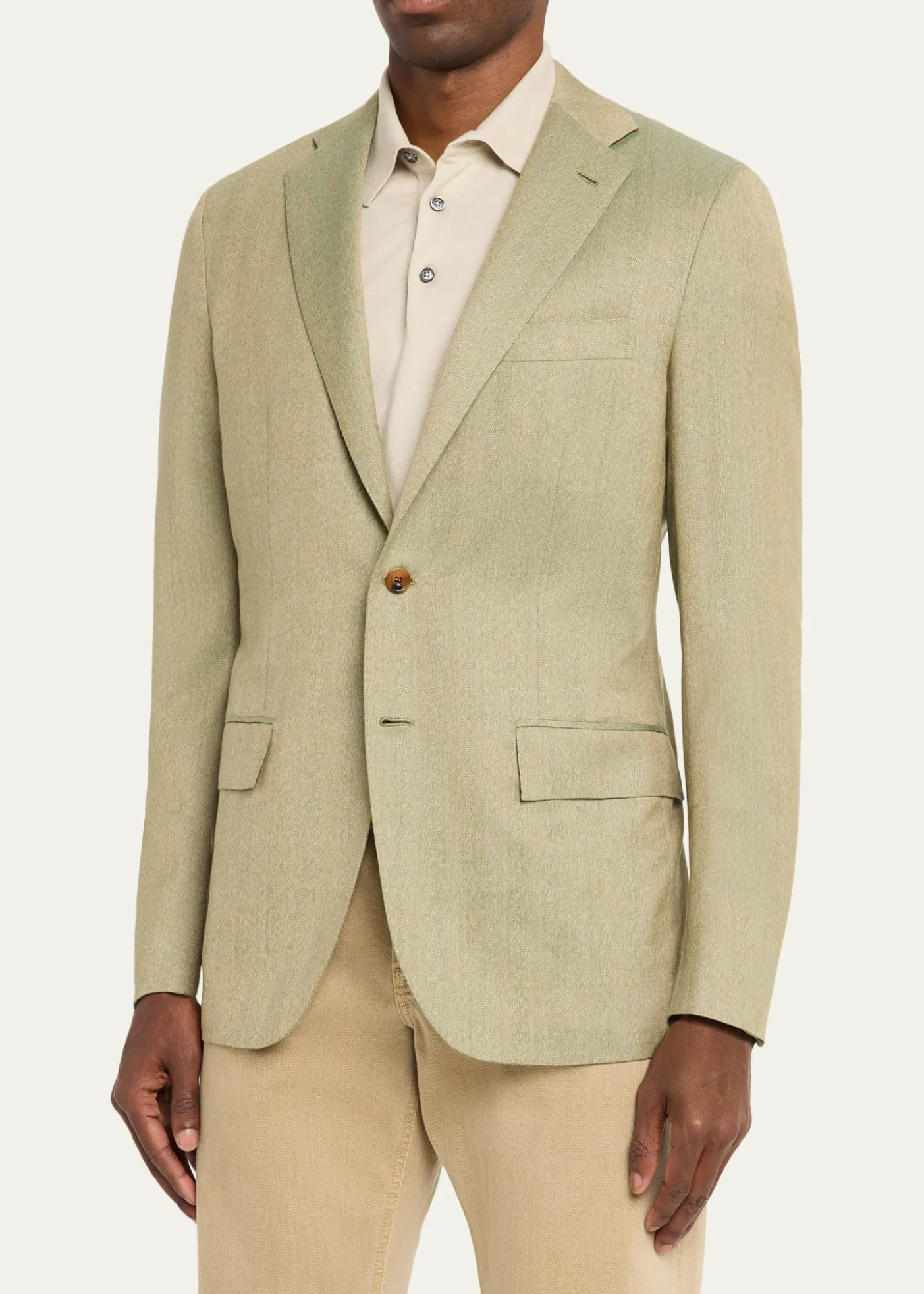 KitonMen's Cashmere Herringbone Single-Breasted Sport Coat