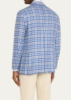 KitonMen's Graph Check Sport Coat