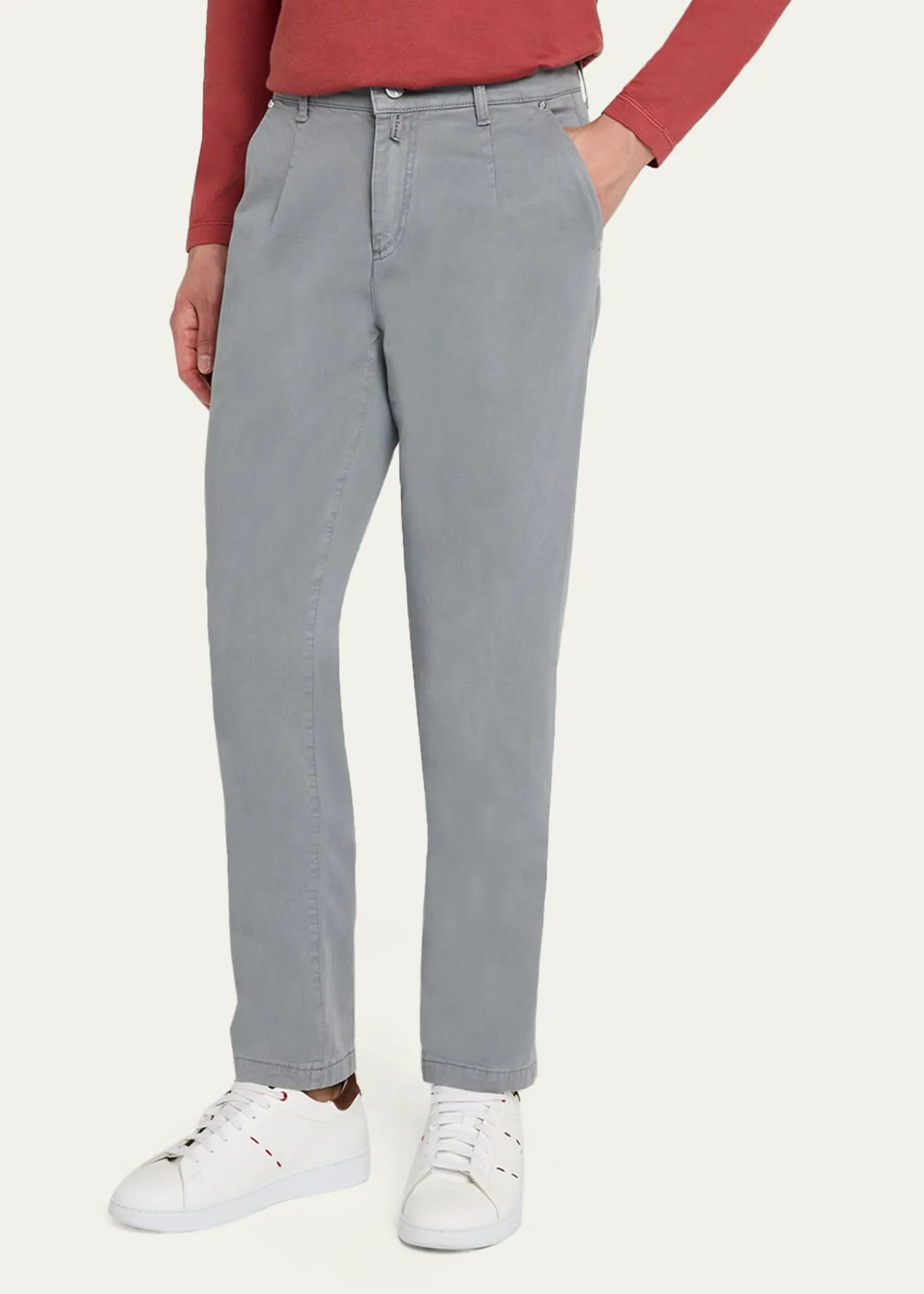 KitonMen's Pleated Straight-Fit Pants