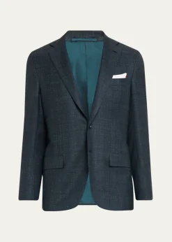 KitonMen's Tonal Plaid Cashmere Two-Piece Suit