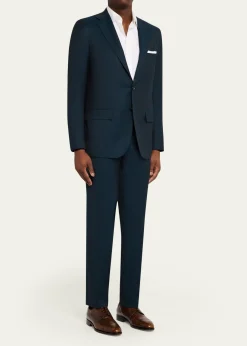 KitonMen's Wool Micro-Herringbone Two-Piece Suit