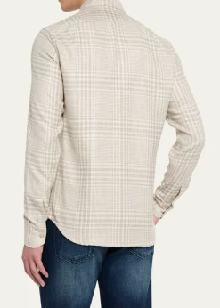 KitonMen's Baba Tonal Plaid Side-Pocket Overshirt