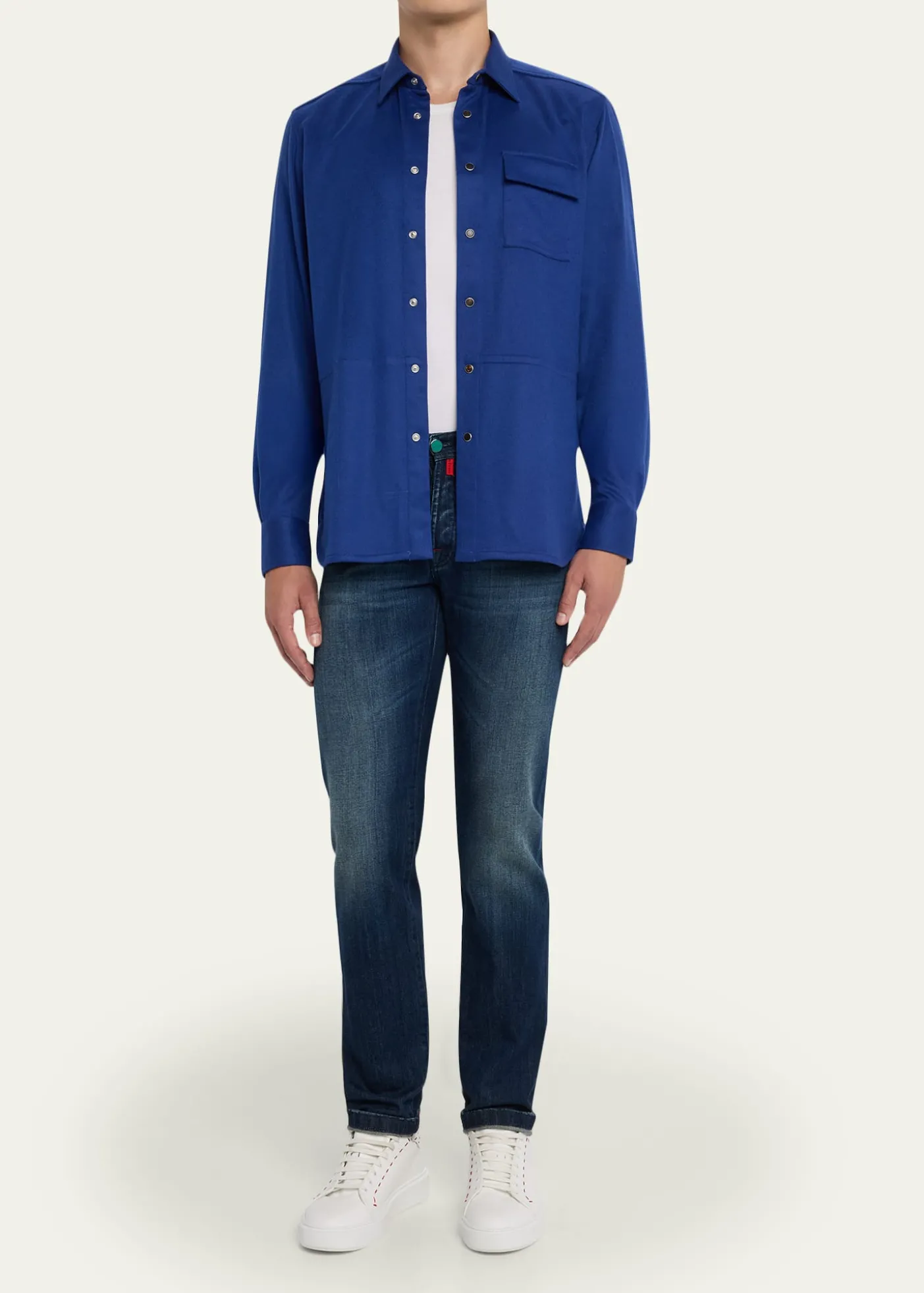KitonMen's Cashmere Side-Pocket Overshirt