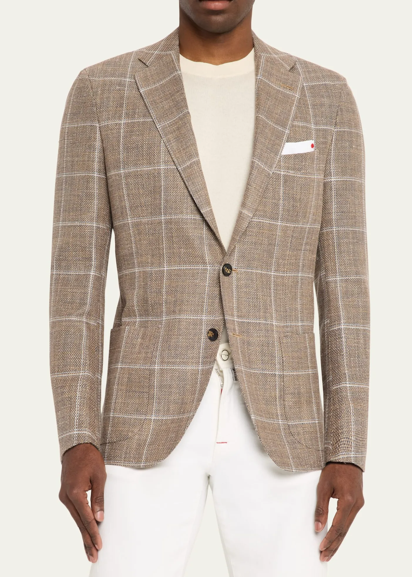 KitonMen's Cashmere, Wool and Silk Windowpane Sport Coat