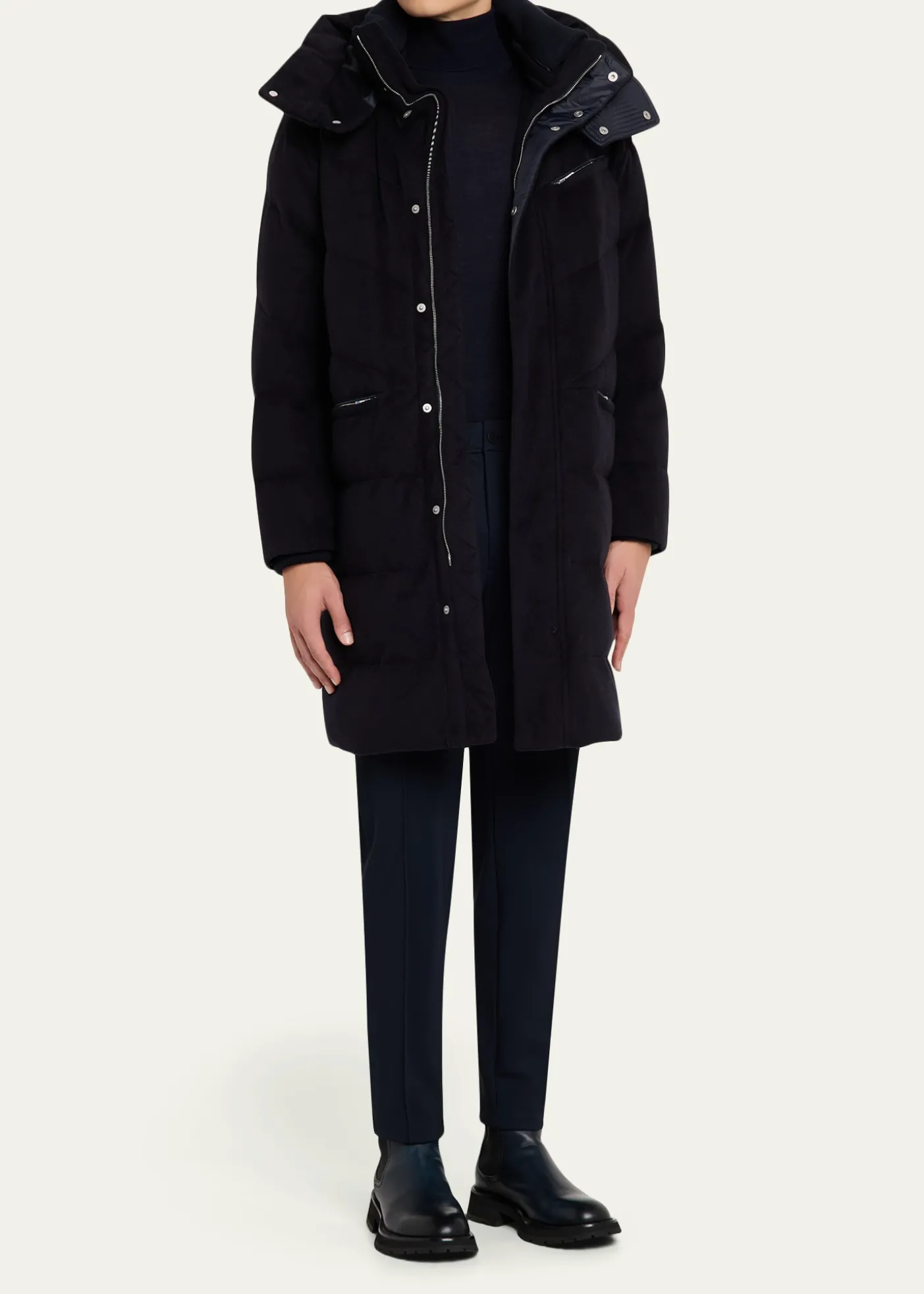 KitonMen's Cashmere & Wool Down Parka Jacket