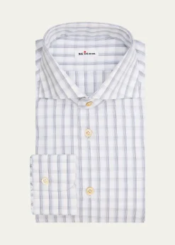 KitonMen's Check Cotton Dress Shirt
