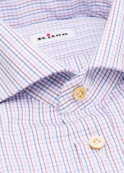 KitonMen's Cotton Graph Check Classic-Fit Dress Shirt