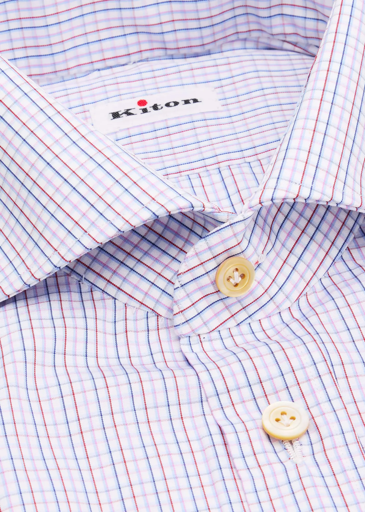 KitonMen's Cotton Graph Check Classic-Fit Dress Shirt
