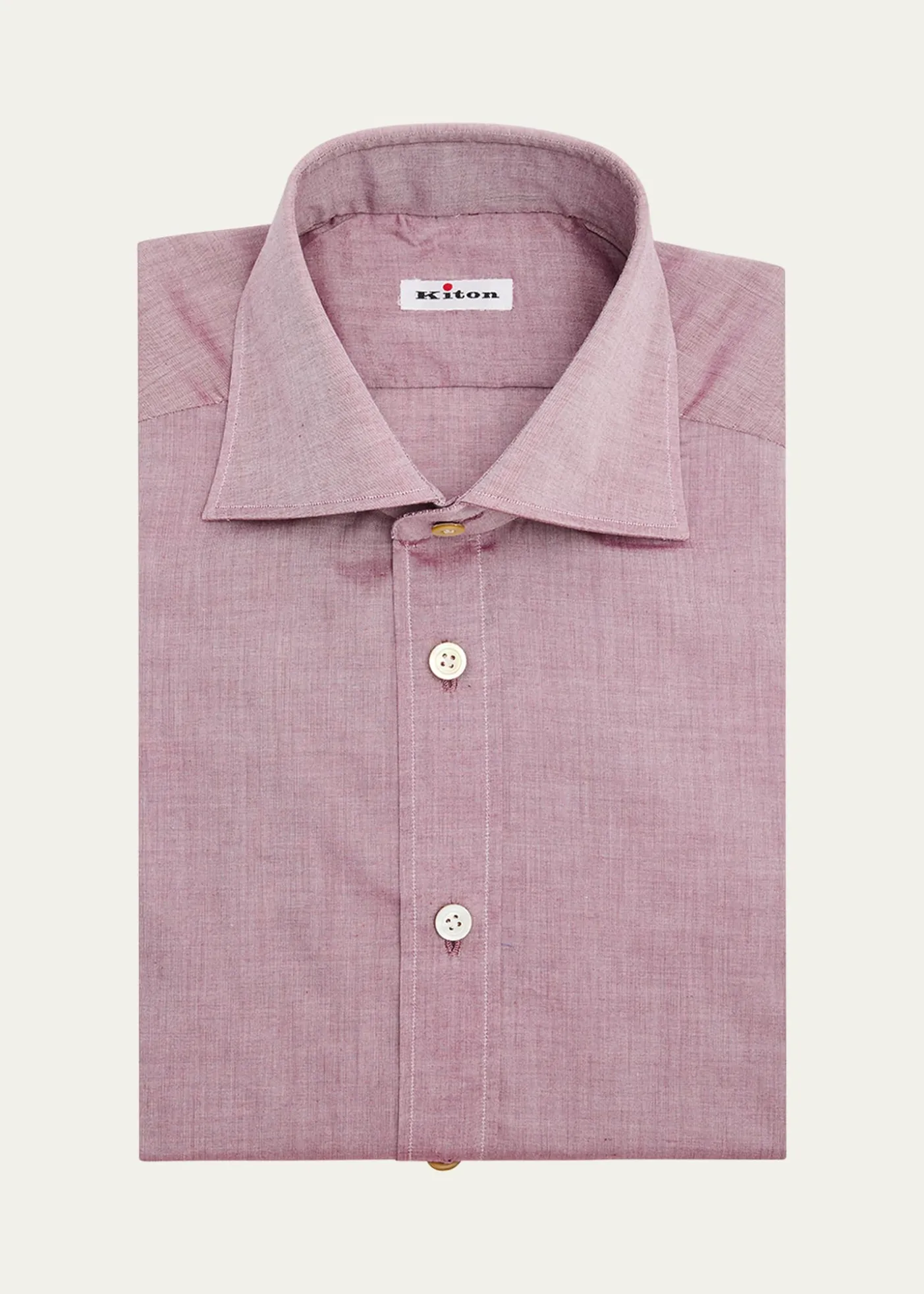 KitonMen's Cotton Point-Collar Dress Shirt