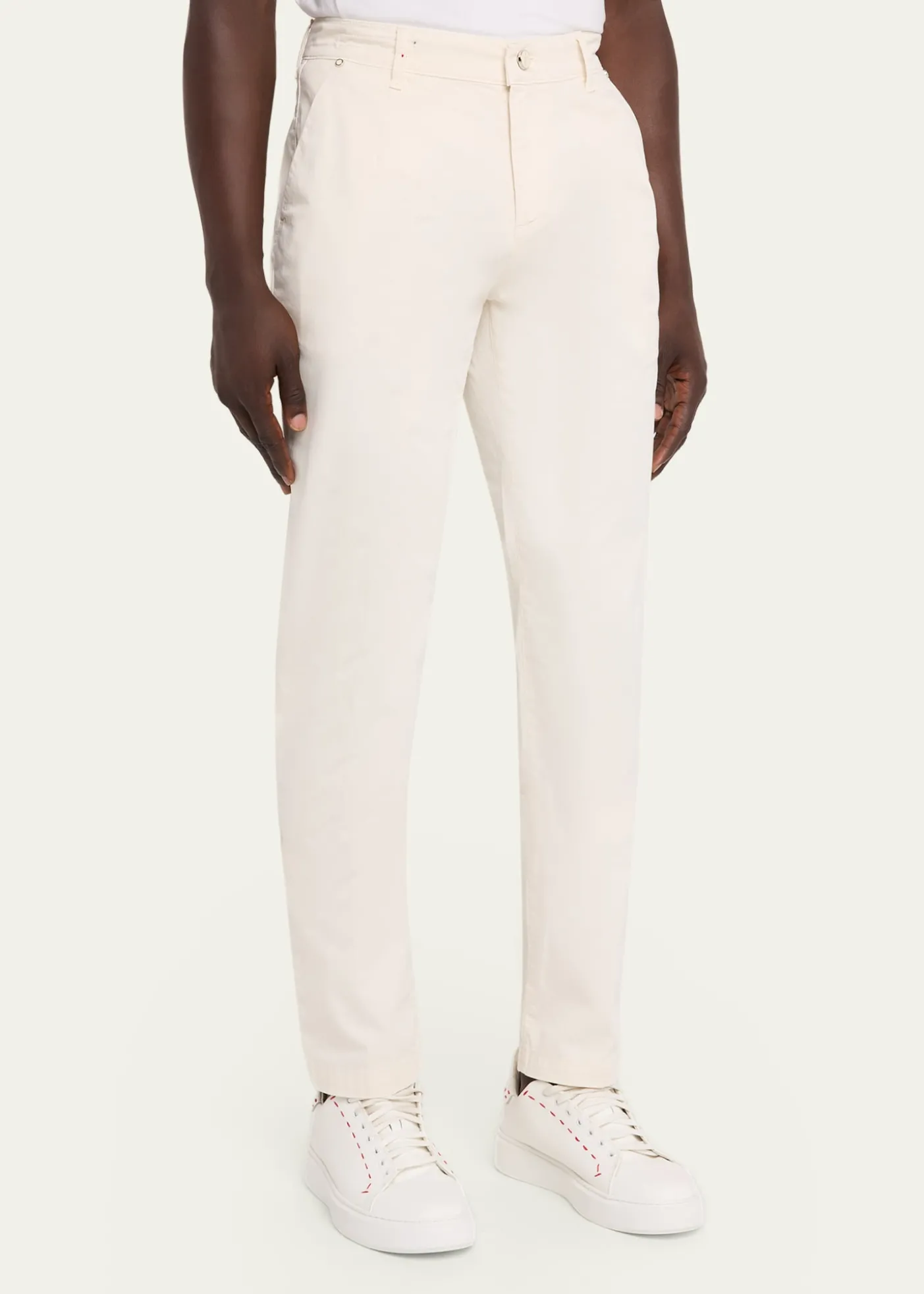 KitonMen's Cotton Stretch Slim Four-Pocket Pants