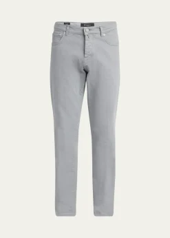 KitonMen's Cotton Stretch Slim Five-Pocket Pants