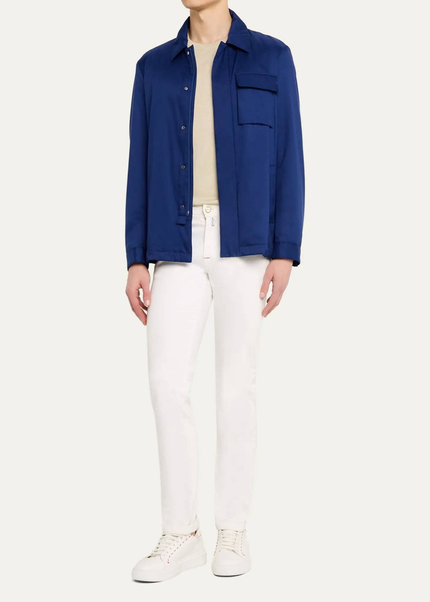 KitonMen's Covered-Zip Shirt Jacket