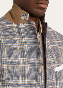 KitonMen's Plaid Cashmere and Linen Single-Breasted Sport Coat