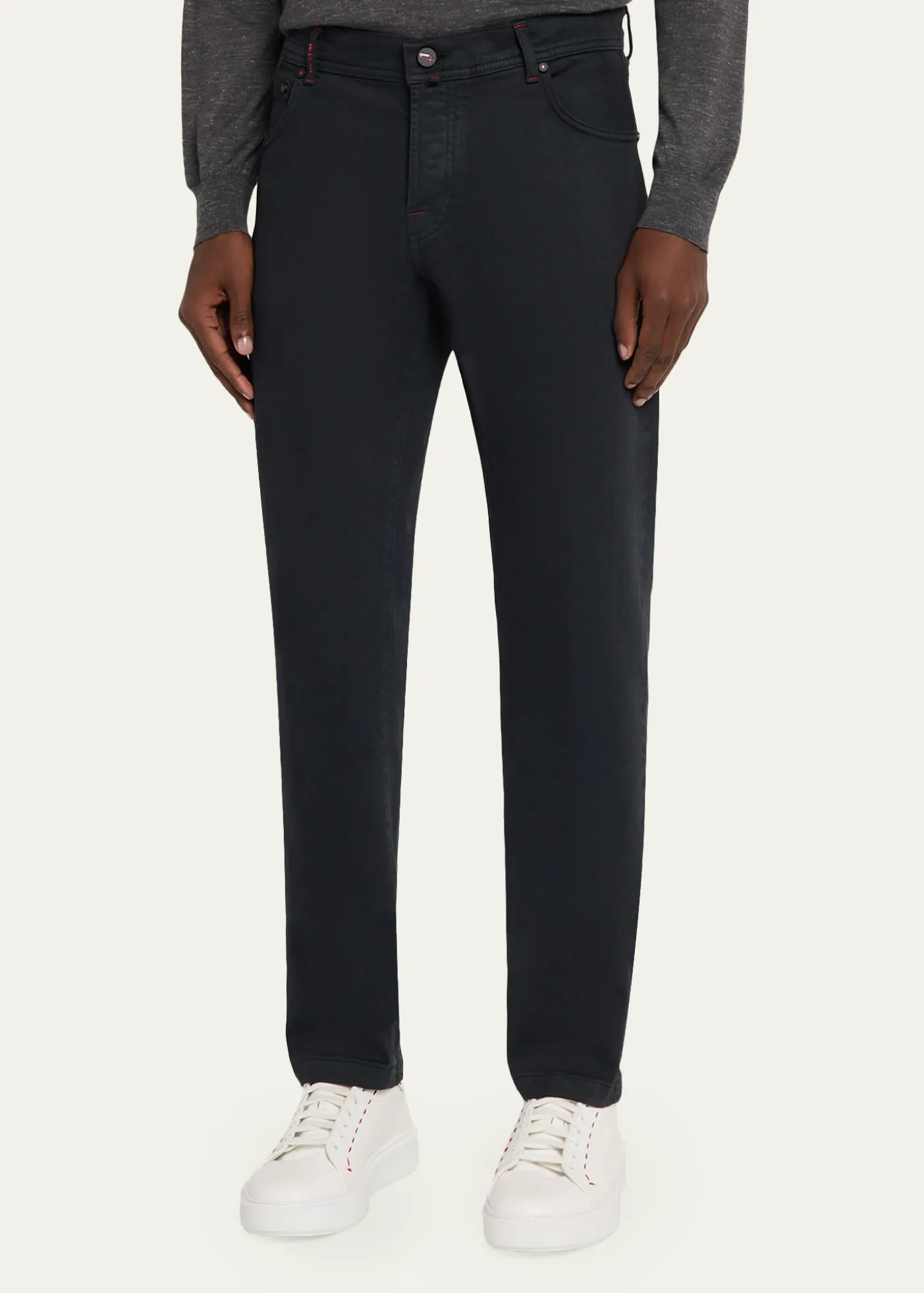 KitonMen's Plus One Slim Stretch Five-Pocket Pants