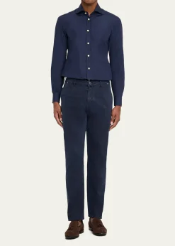 KitonMen's Straight Fit Flat-Front Pants
