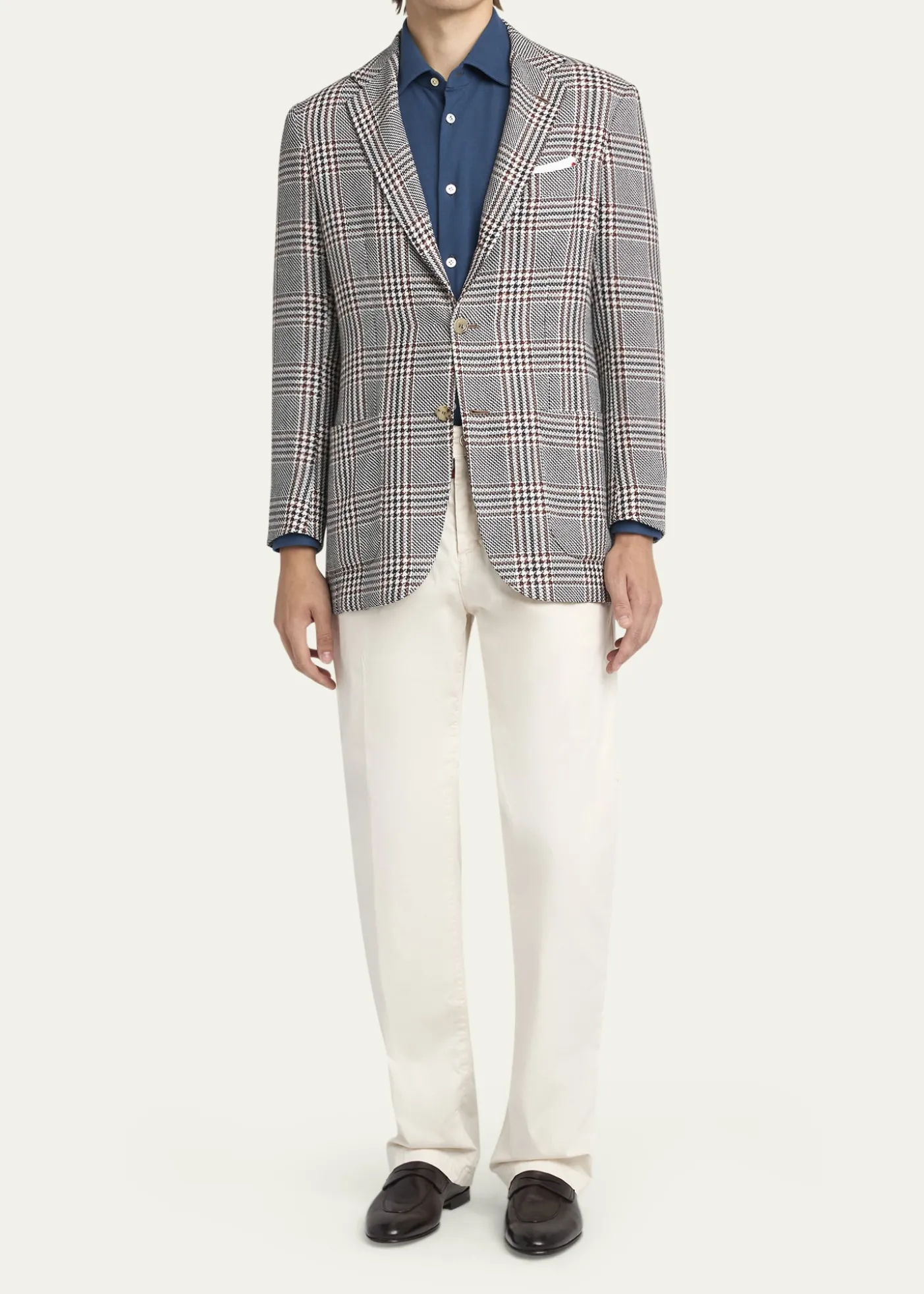 KitonMen's Straight Leg Cotton-Stretch Pants