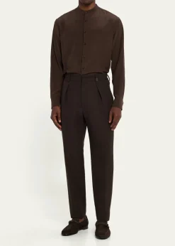 KitonMen's Suede Braided Leather-Bit Loafers