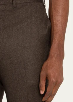 KitonMen's Textured Brown Suit Trousers