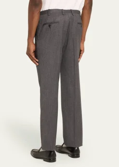KitonMen's Textured Grey Suit Trousers