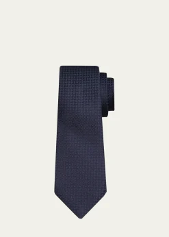 KitonMen's Tonal Jacquard Silk 7-Fold Tie