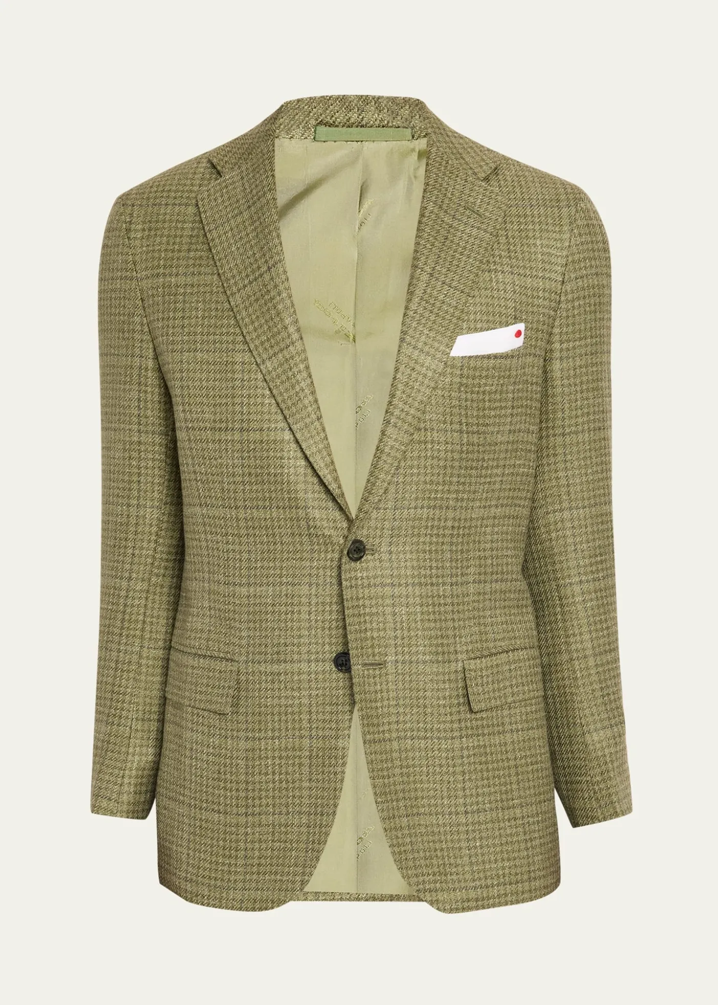 KitonMen's Tonal Plaid Wool-Blend Single-Breasted Sport Coat