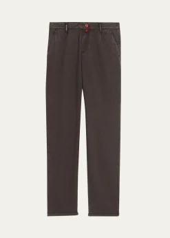 KitonMen's Washed-Effect Wool Four-Pocket Pants