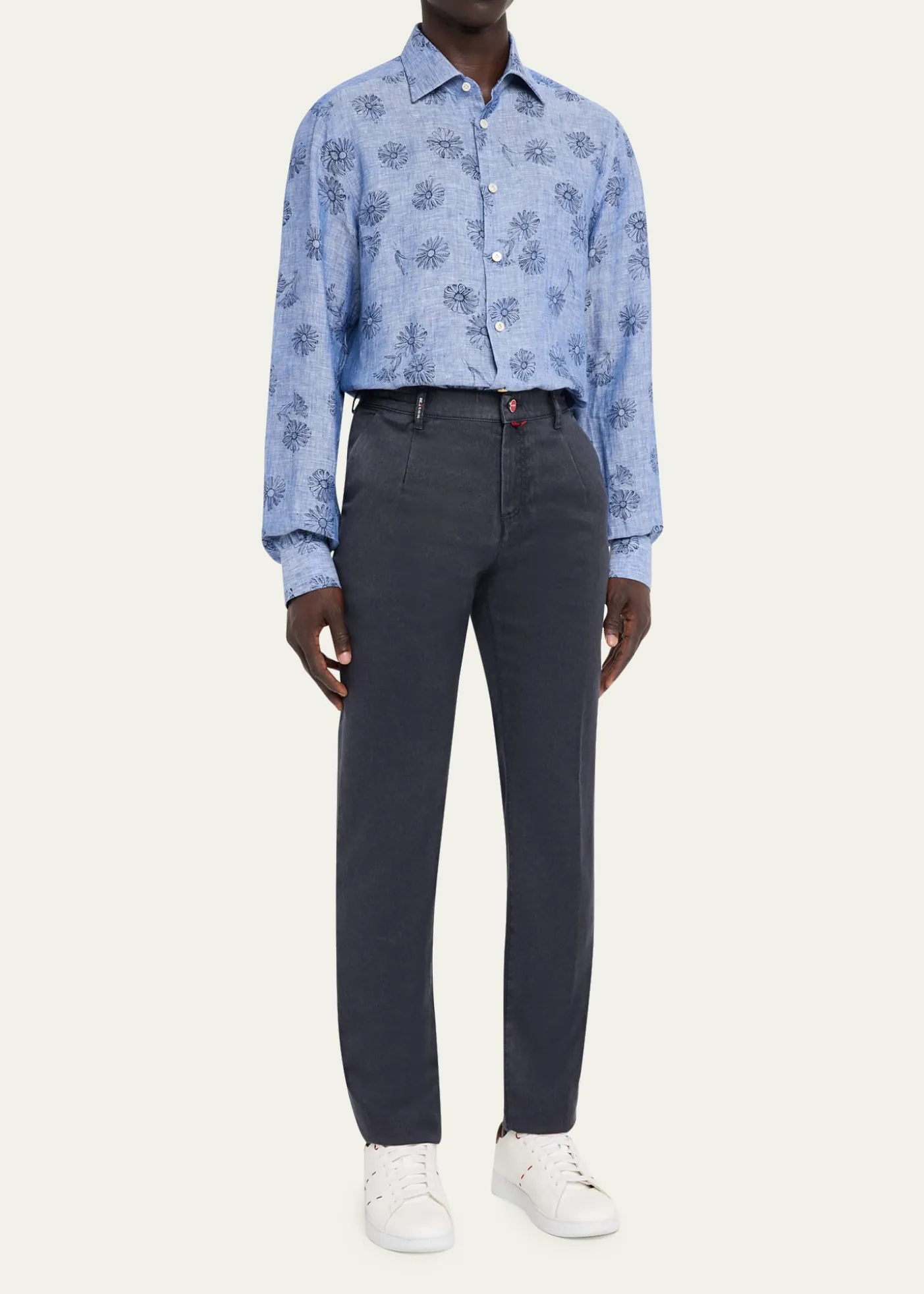 KitonMen's Washed-Effect Wool Four-Pocket Pants