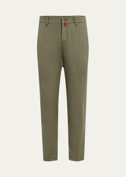 KitonMen's Washed Wool Slim Four-Pocket Pants