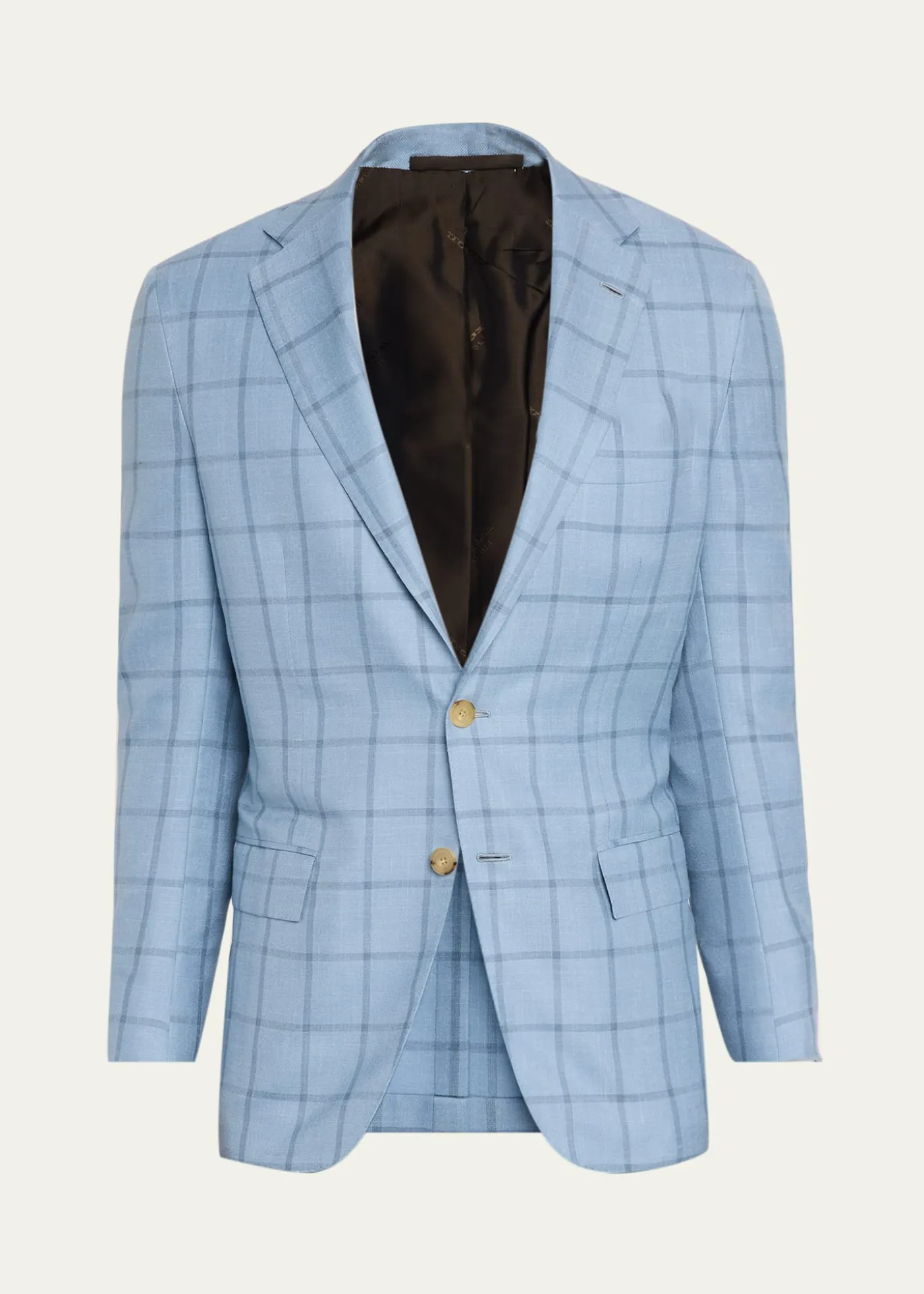 KitonMen's Windowpane Check Cashmere Sport Coat