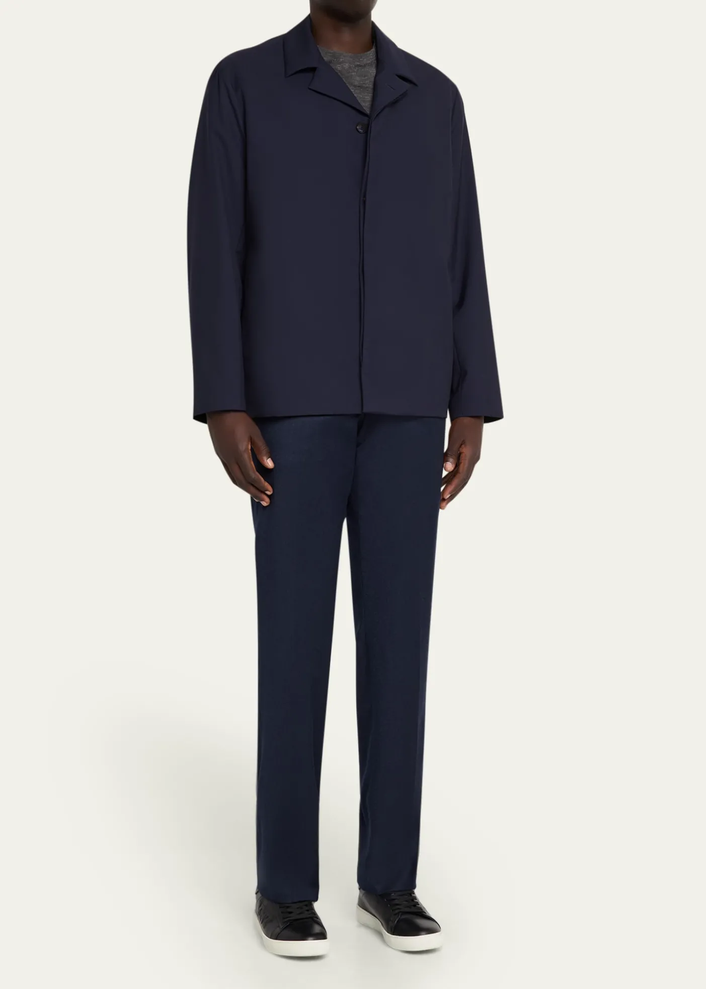 KitonMen's Wool and Cashmere Flat-Front Pants
