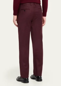 KitonMen's Wool and Cashmere Flat-Front Pants