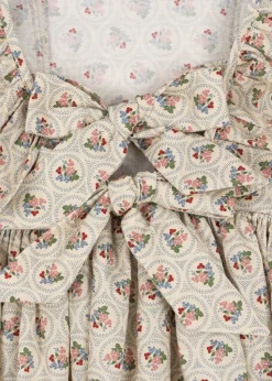 Konges SlojdGirl's Cianna Long-Sleeve Bow Floral Cotton Dress, Size 18M-10