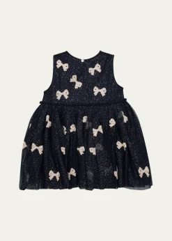 Konges SlojdGirl's Yvonne Sequined Bow Tulle Dress, Size 12M-6