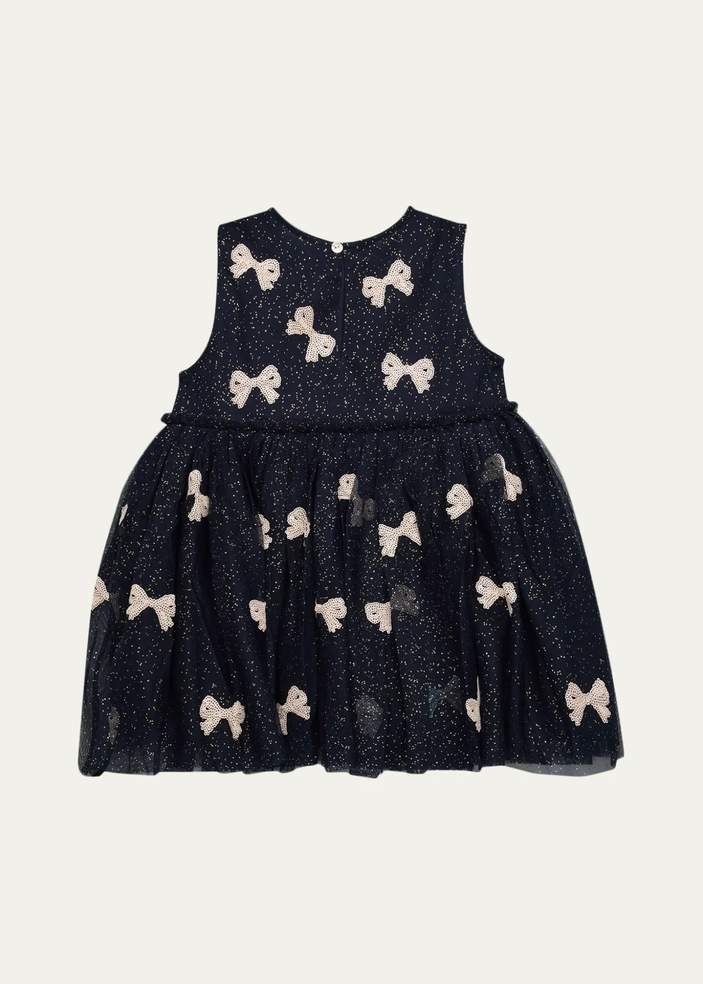 Konges SlojdGirl's Yvonne Sequined Bow Tulle Dress, Size 12M-6