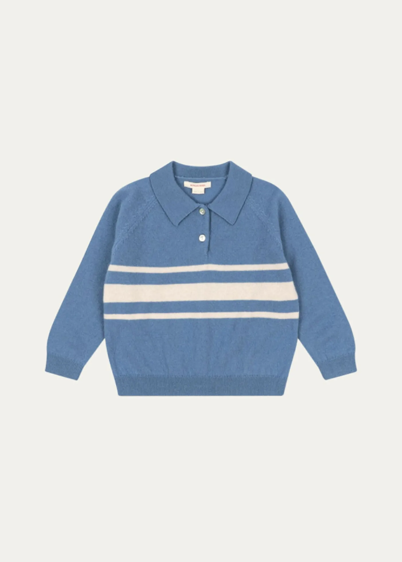 Konges SlojdBoy's Basi Striped Wool Knit Polo Sweater, Size 2-10