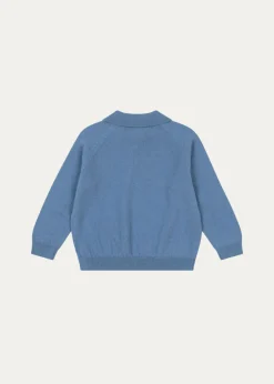 Konges SlojdBoy's Basi Striped Wool Knit Polo Sweater, Size 2-10
