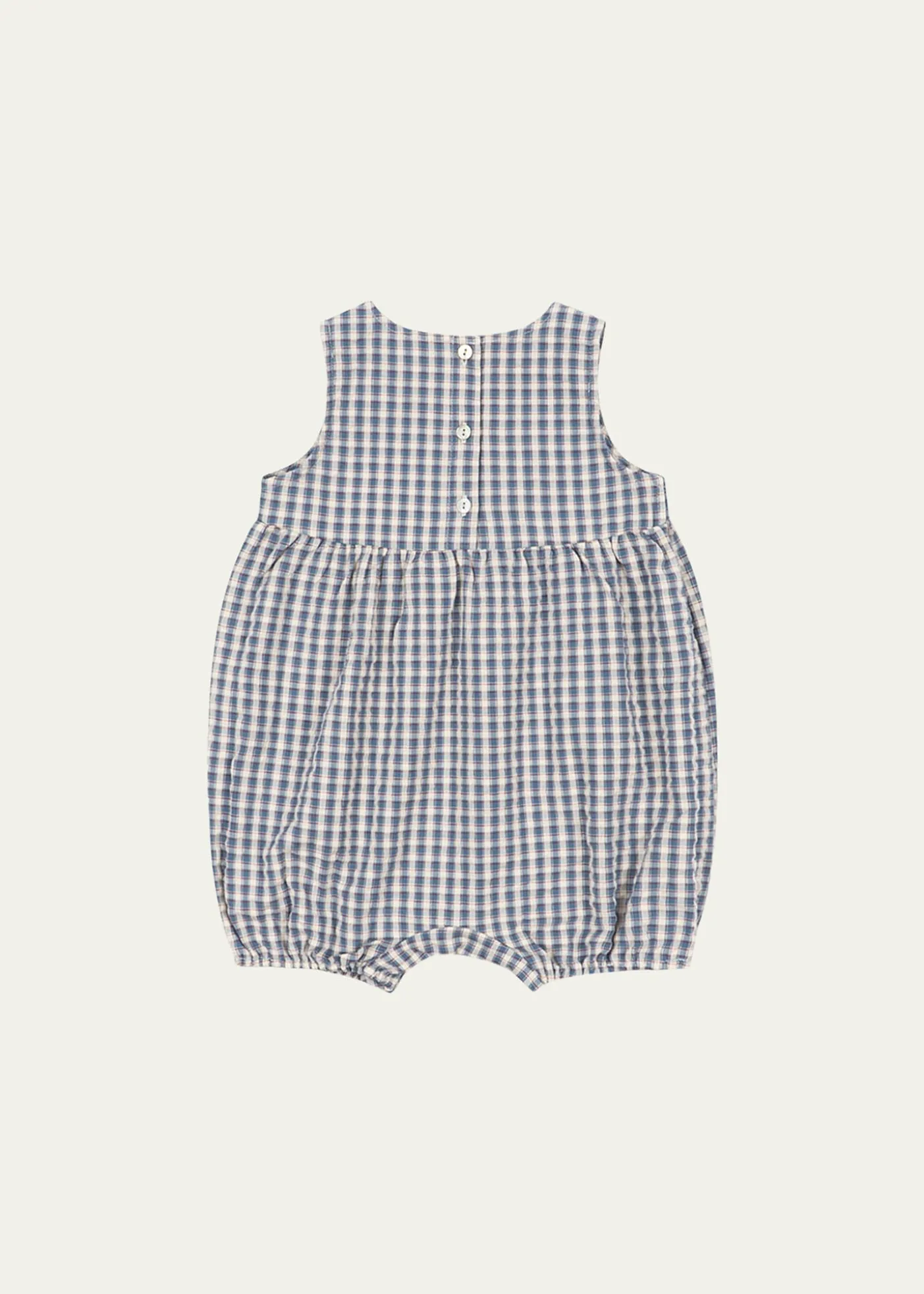 Konges SlojdBoy's Kim Gingham Organic Cotton Romper, Size 0M-18M