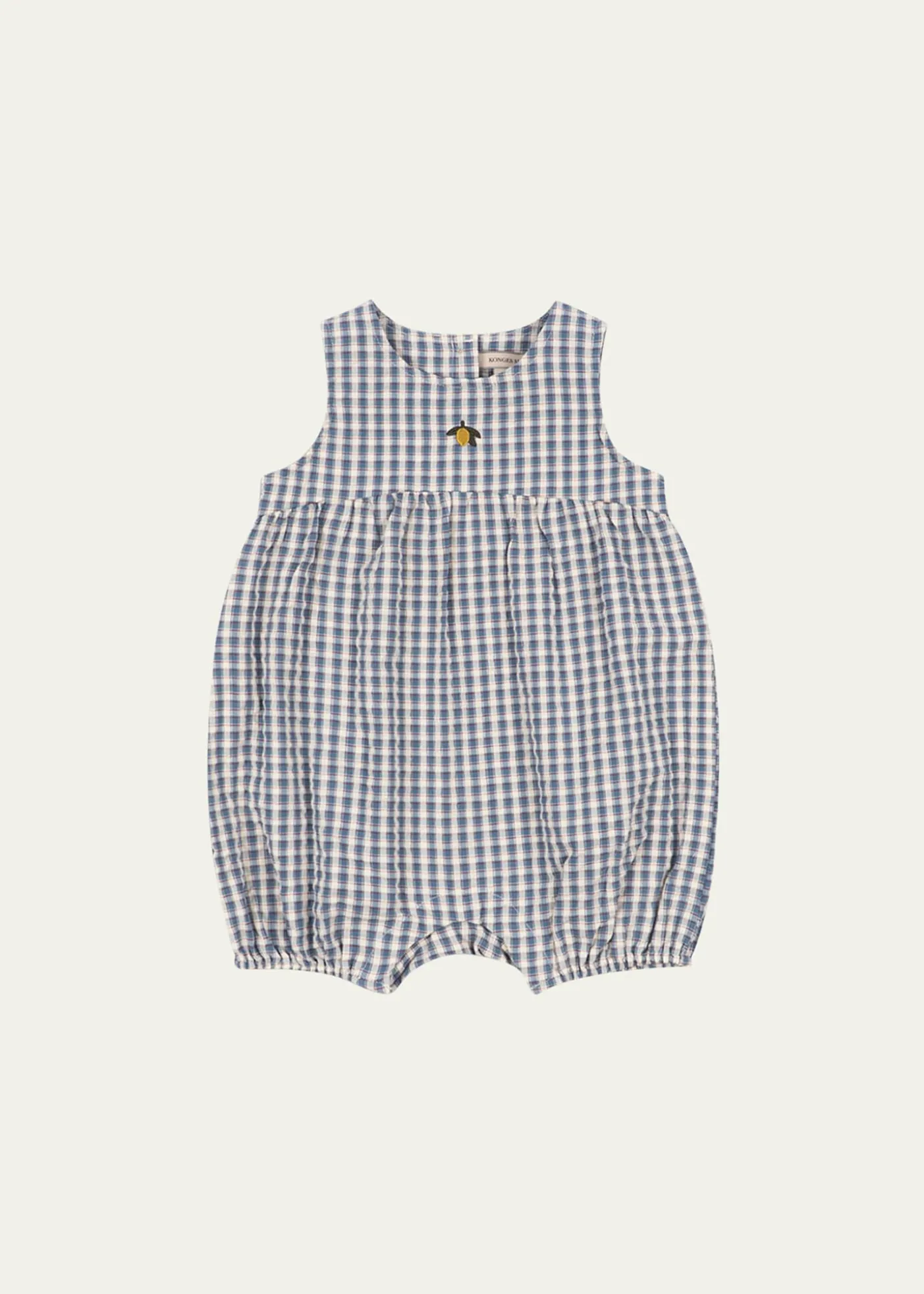 Konges SlojdBoy's Kim Gingham Organic Cotton Romper, Size 0M-18M